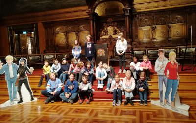 Die 4b im Rathaus